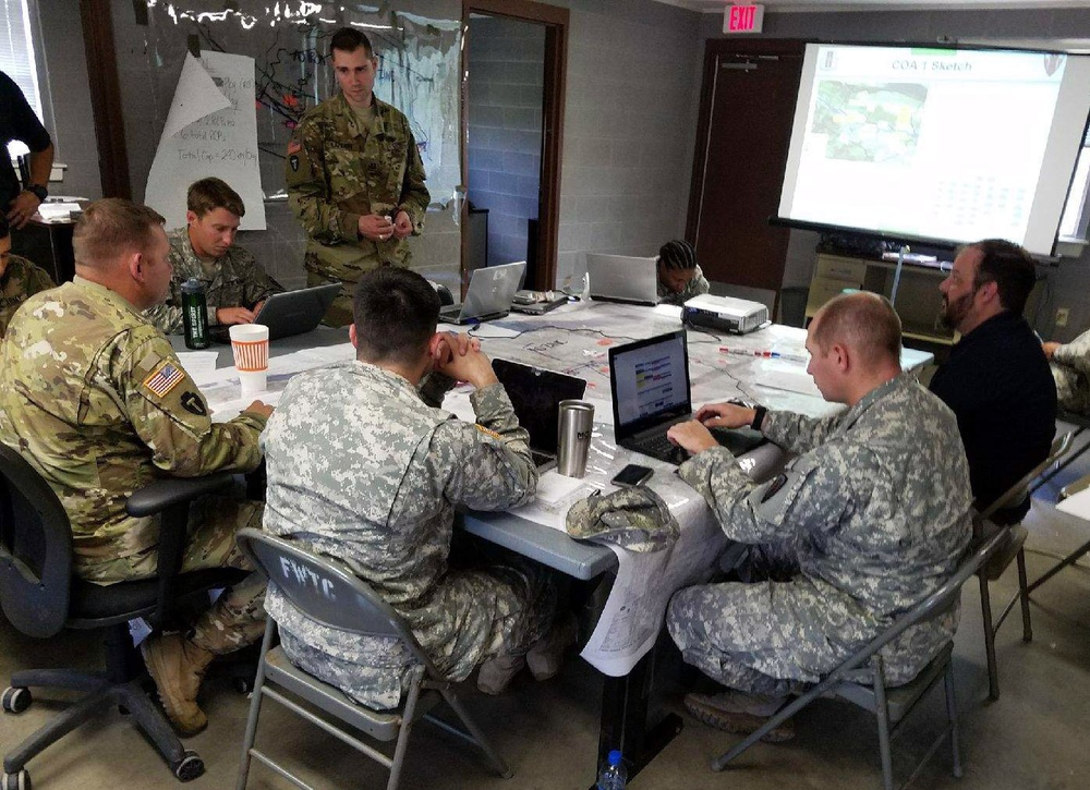 Texas Guard engineer battalion leans forward in training MDMP to new lieutenants
