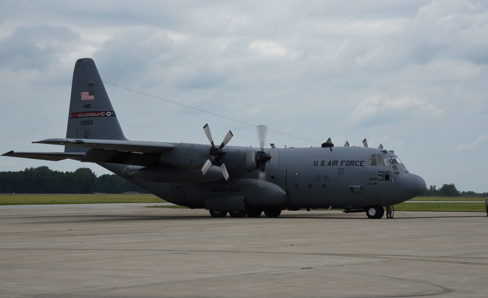 C-130H Hercules prepares for takeoff