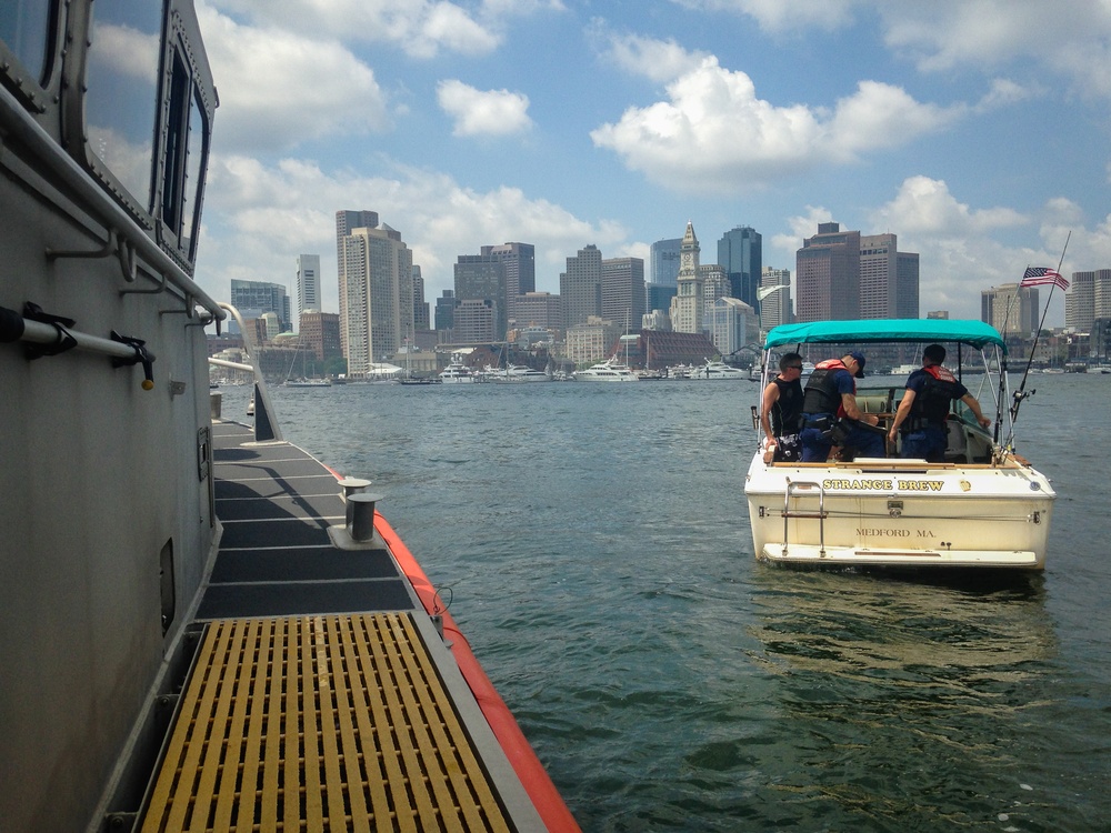 Coast Guard Station Boston crew conducts law enforcement boarding in Boston Harbor