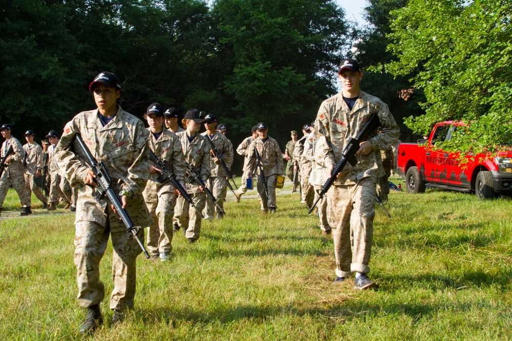 Students patrol at Summer Leadership, Development Academy
