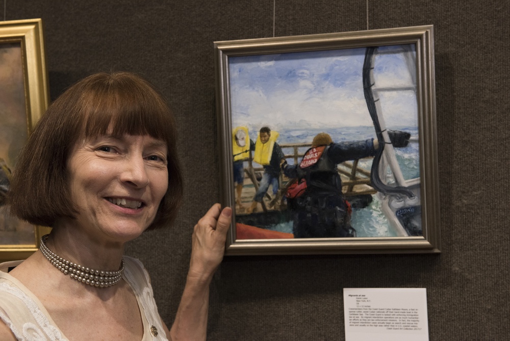 Coast Guard Art Program artist paints the humanitarian picture