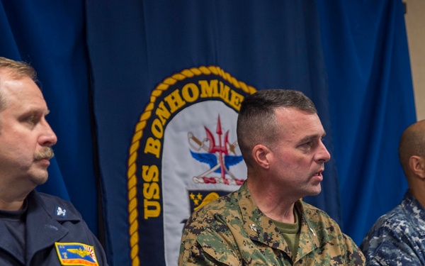 Bonhomme Richard Hosts International Media ISO Talisman Saber