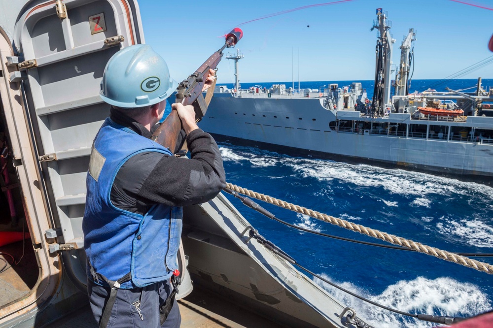 USS Green Bay conducts replenishment-at-sea