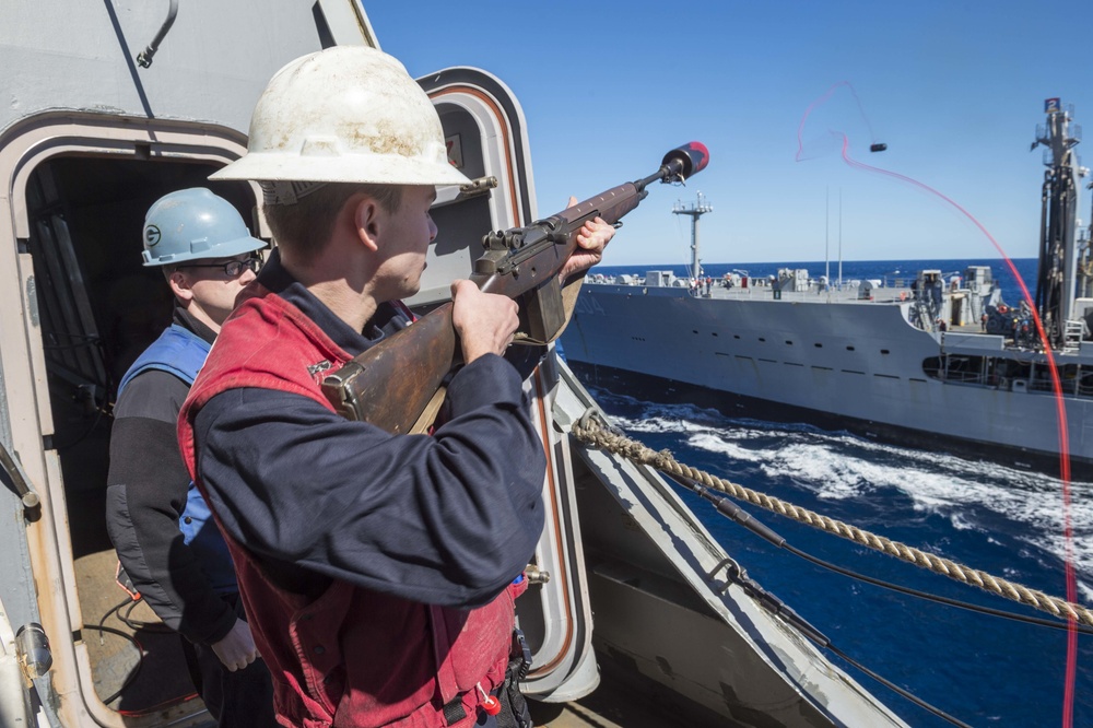 USS Green Bay conducts replenishment-at-sea
