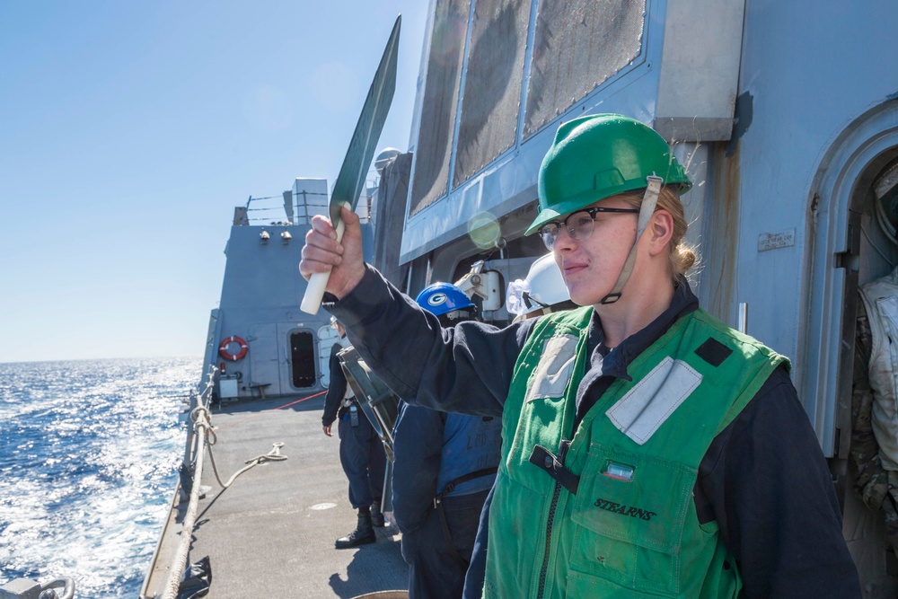 USS Green Bay conducts replenishment-at-sea