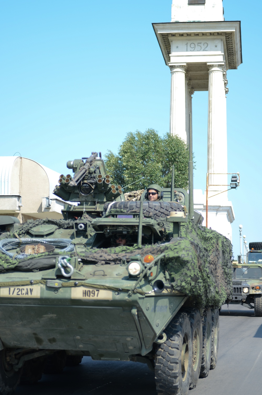 US Army Strykers cross borders as show of force in Europe