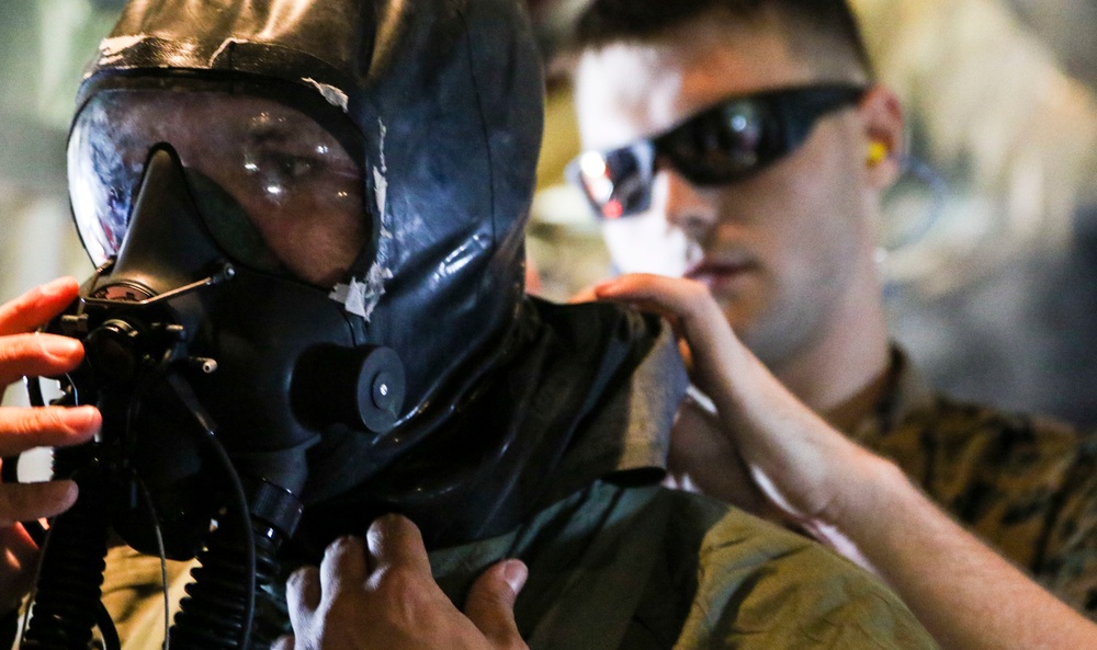 VMGR-252 conducts CBRN training