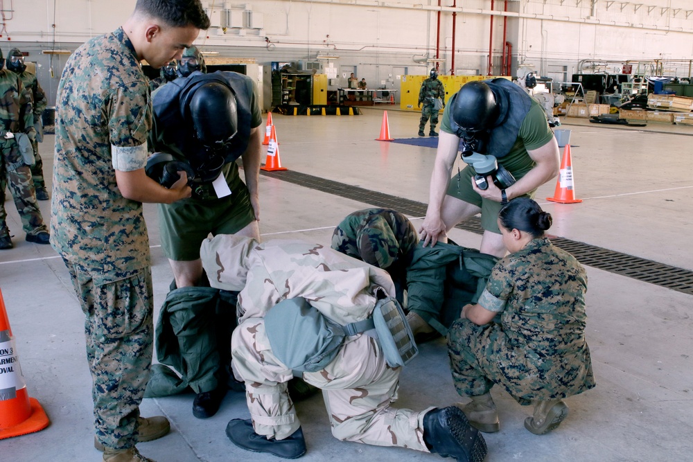 VMGR-252 conducts CBRN training