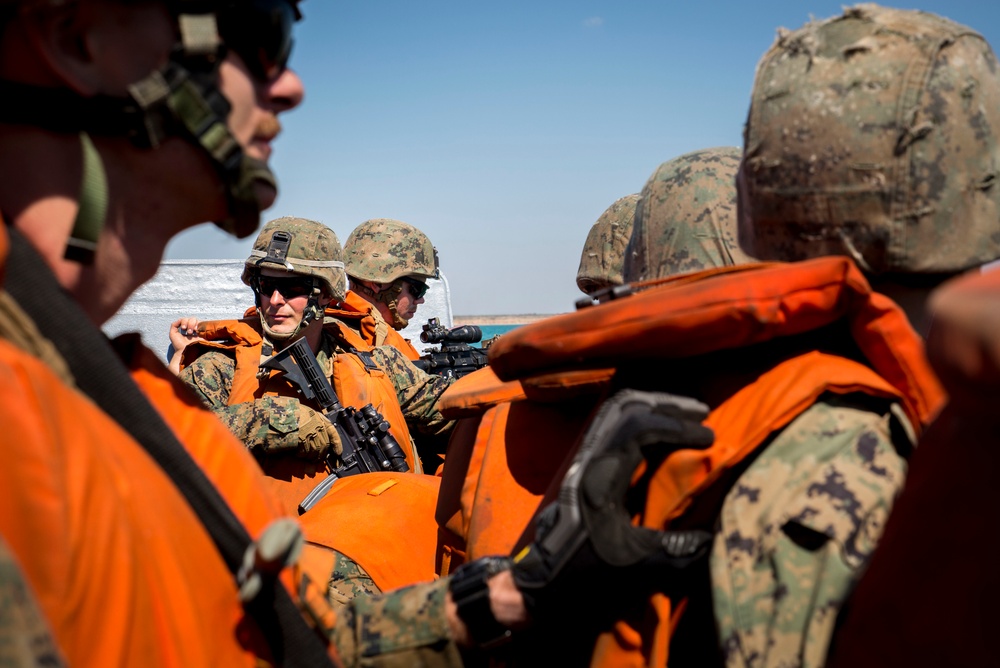 U.S. Marines, Ukrainian marines and Turkish marines conduct an amphibious beach assault during Sea Breeze 17