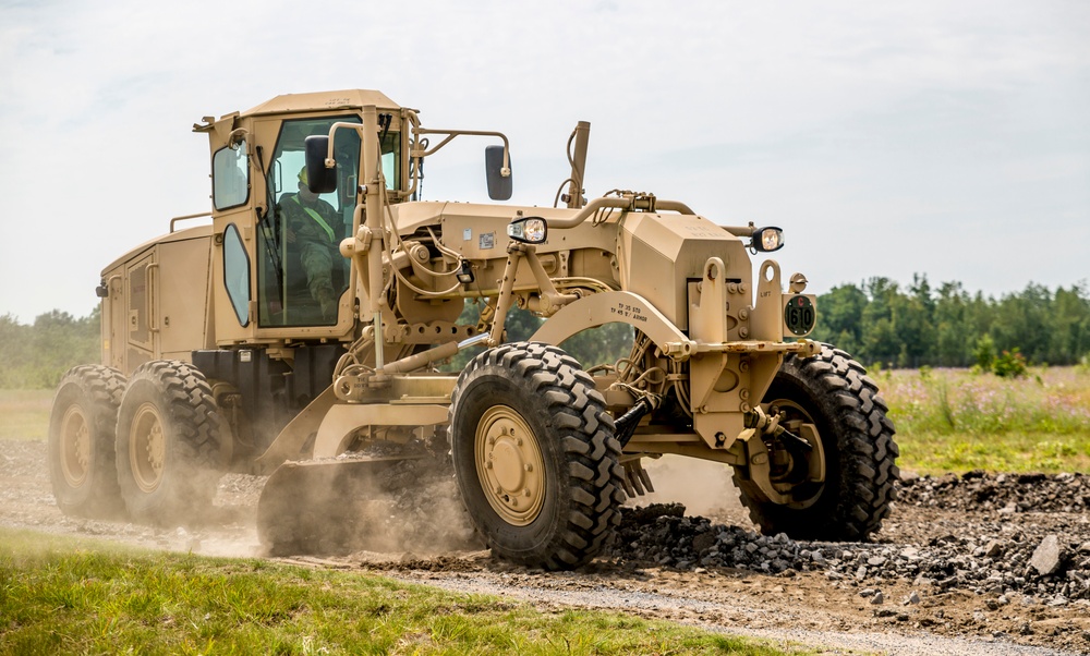 New York National Guard engineers build at Fort Drum