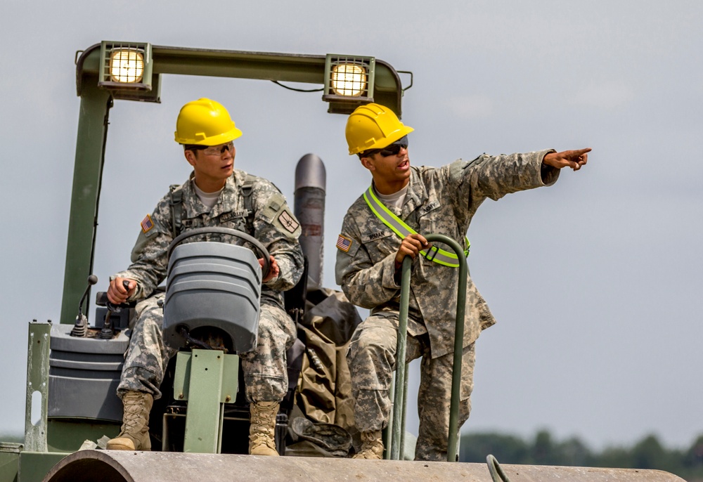 New York National Guard engineers build at Fort Drum