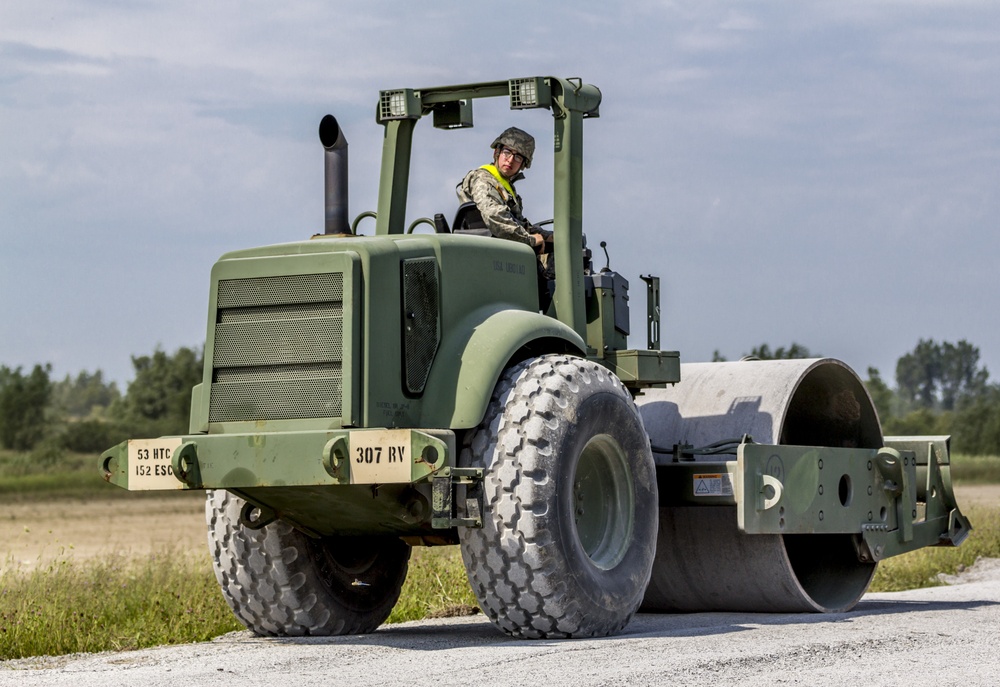NY Army National Guard engineers build at Fort Drum