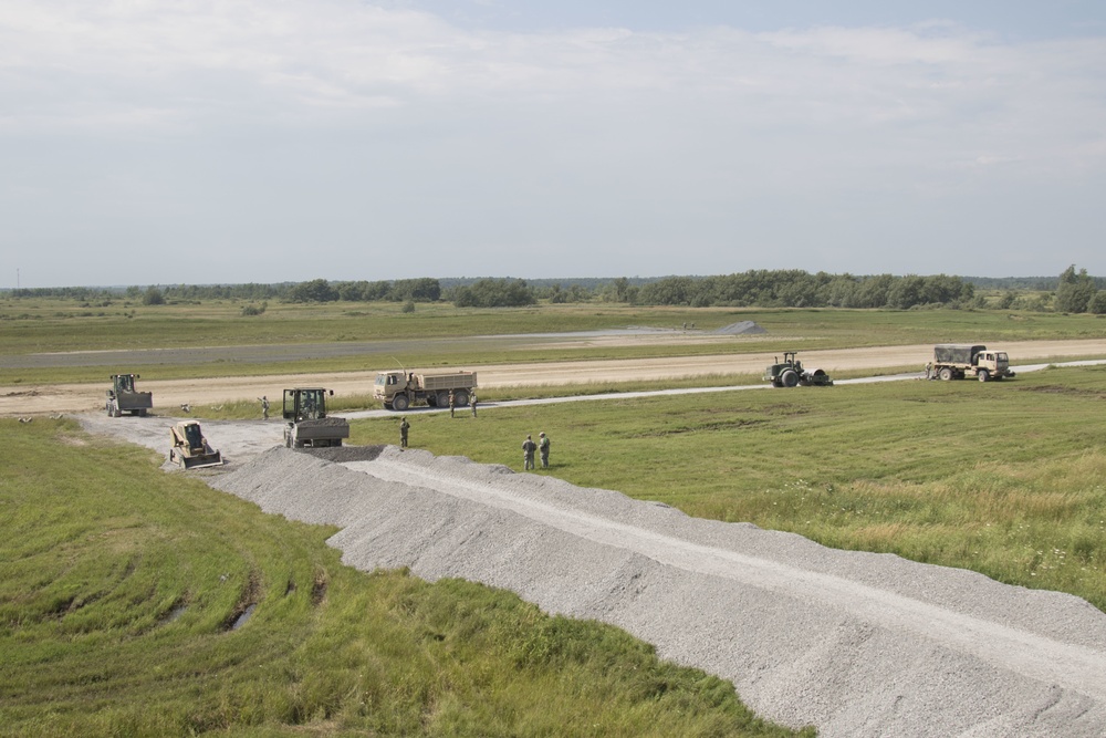 New York National Guard Engineers Build at Fort Drum