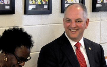 The Governor Edwards Sees First Hand how an IRT Mission Helps His State.