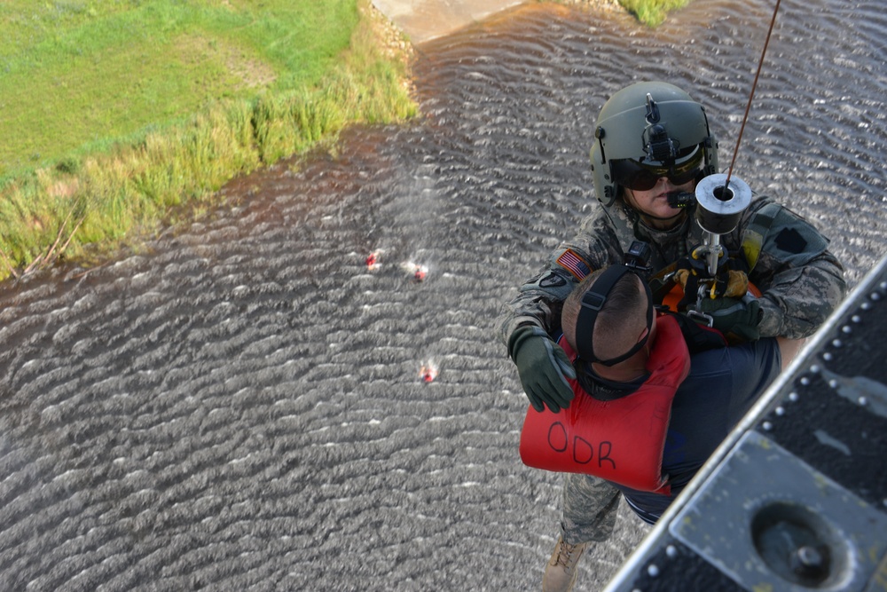 Swift water rescue training