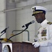 Coast Guard Capt. Michael E. Platt speaks at Change of Command Ceremony
