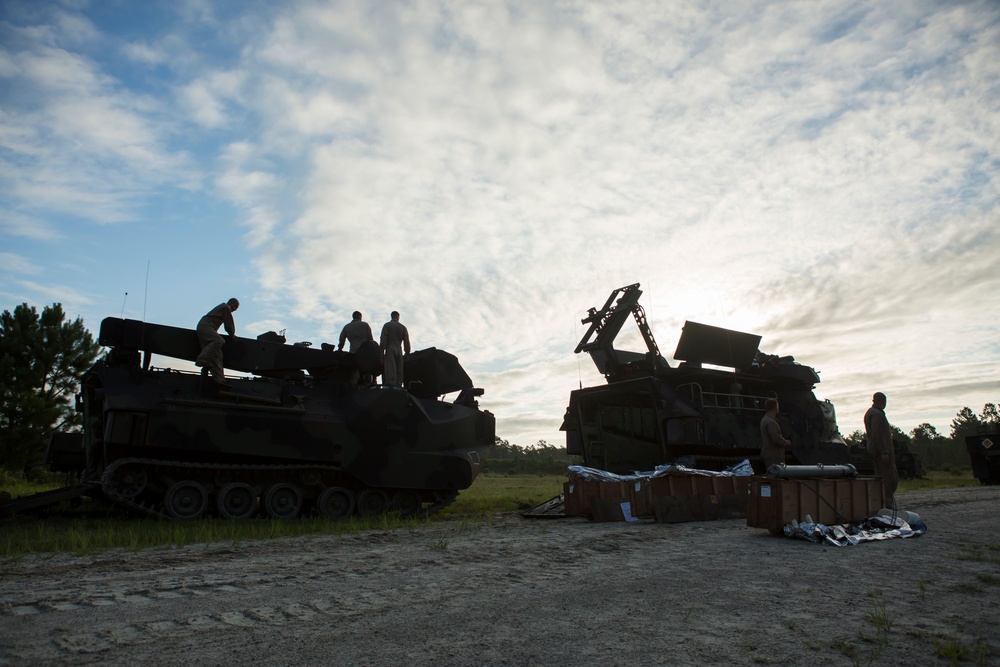 2nd Assault Amphibian Battalion fire Mine Clearing Line Charges (MICLIC)