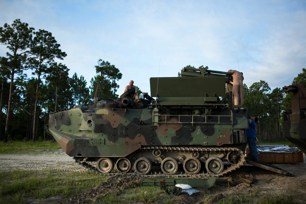 2nd Assault Amphibian Battalion fire Mine Clearing Line Charges (MICLIC)