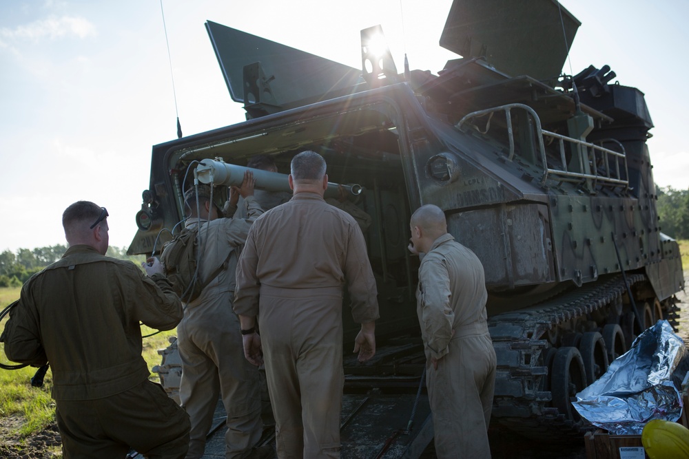 2nd Assault Amphibian Battalion fire Mine Clearing Line Charges (MICLIC)