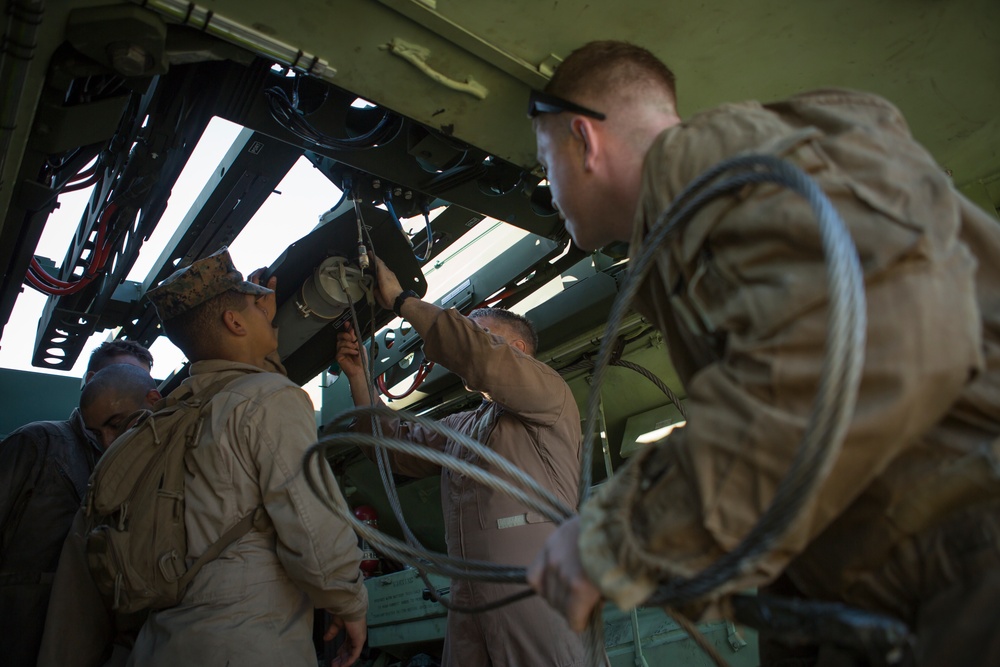 2nd Assault Amphibian Battalion fire Mine Clearing Line Charges (MICLIC)