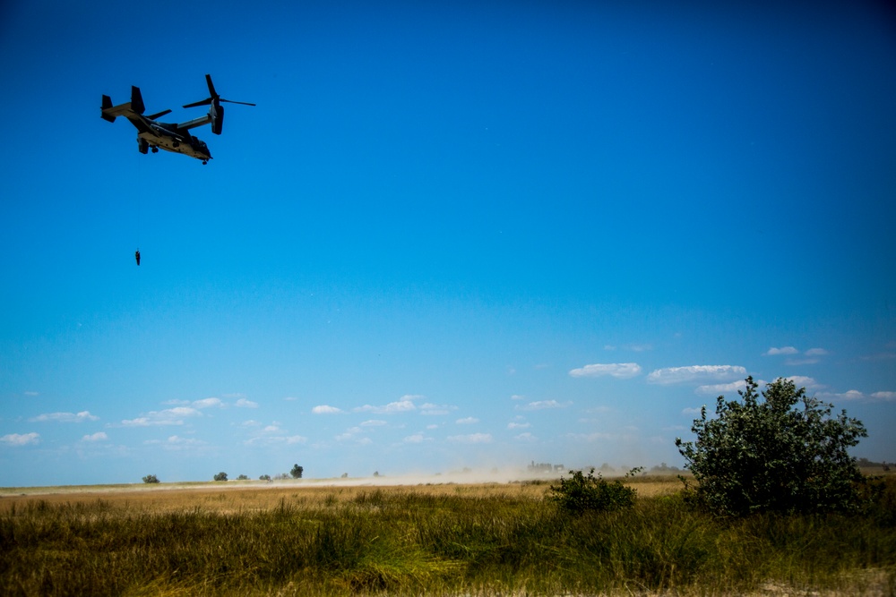 CV-22 Osprey supports personnel recovery mission at Sea Breeze 17