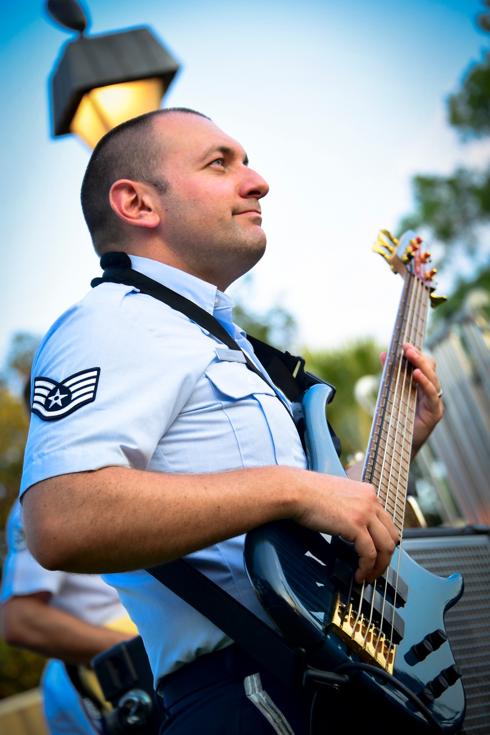 Air National Guard Band of the West Coast performs during free summer concert series sponsored by the city of Arcadia.