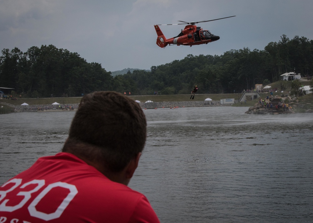 National Jamboree: U.S. Coast Guard demonstrates water survival training
