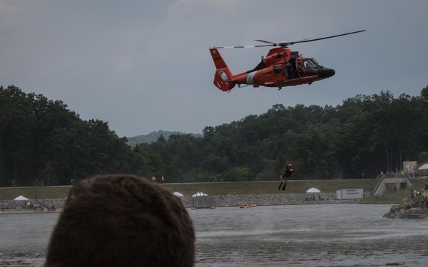 National Jamboree: U.S. Coast Guard demonstrates water survival training