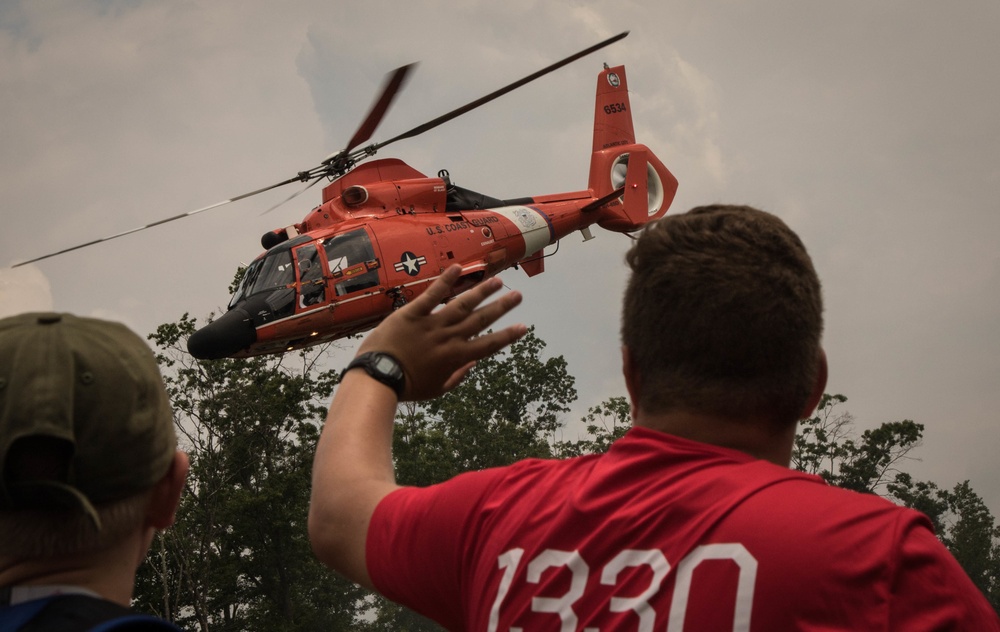 National Jamboree: U.S. Coast Guard demonstrates water survival training
