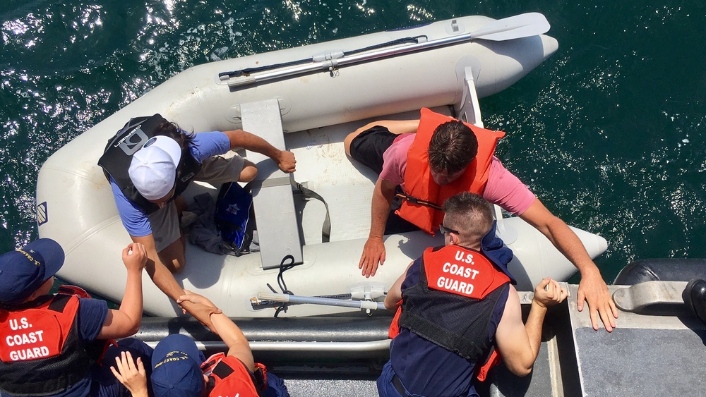 Coast Guard, good Samaritan rescues two people, south of Sandy Hook, N.J.