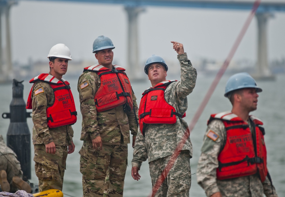 Army Reserve, Active Army construct massive causeway during Exercise Big LOTS West