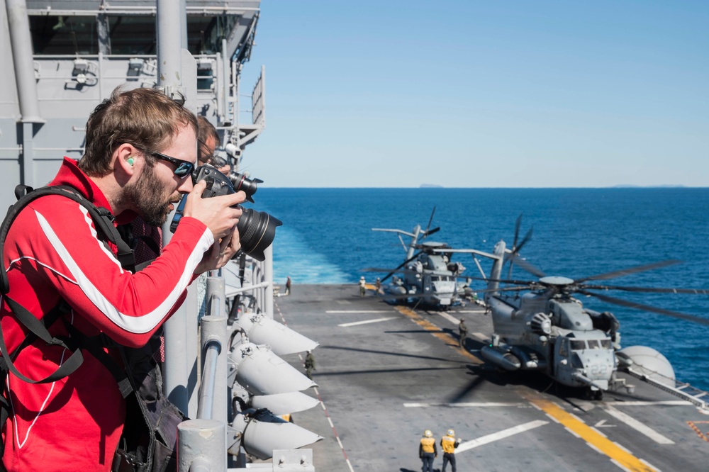 Australian Media Visit USS Bonhomme Richard
