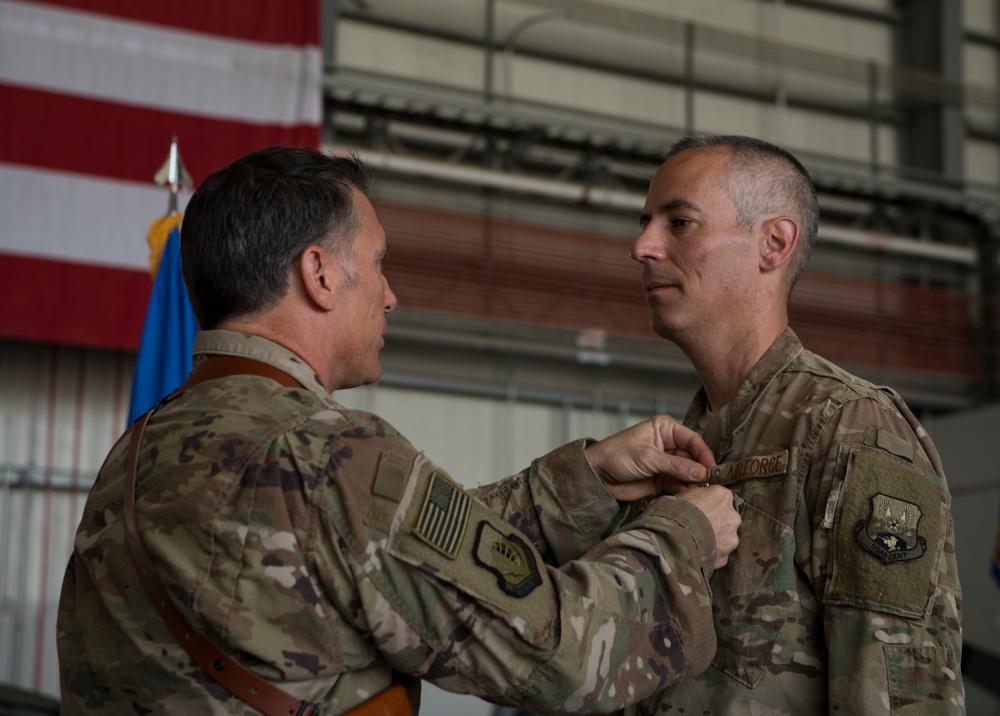 The 455th EMSG change of command