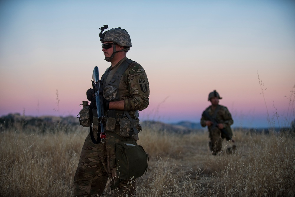 Military Police train in the field