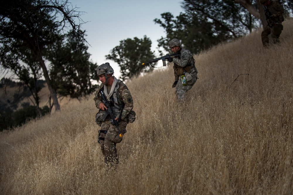 Military Police train in the field