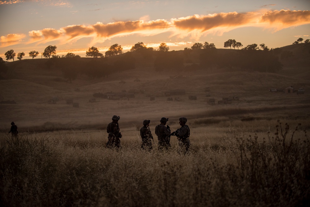 Military Police train in the field