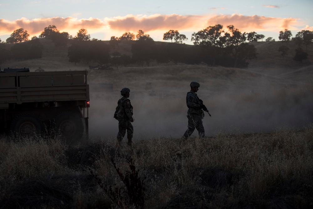 Military Police train in the field