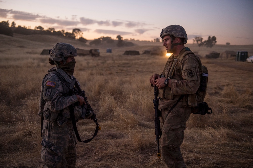 Military Police train in the field