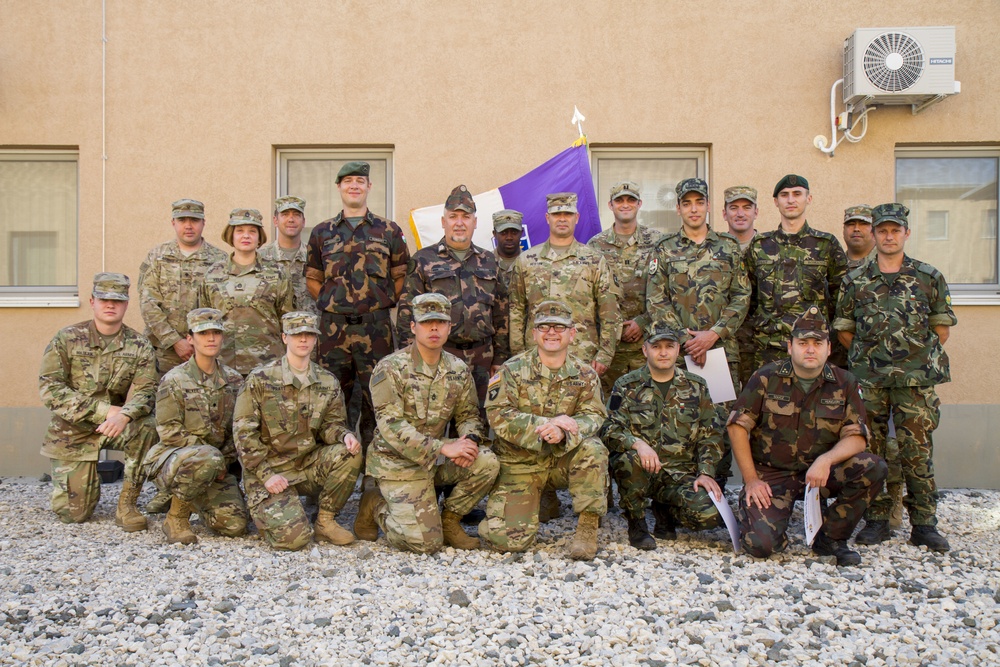 U.S. Army Reserve civil affairs soldiers thanks CIMIC partners during Saber Guardian