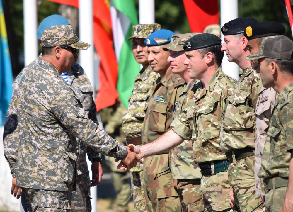 Flags rise over Exercise Steppe Eagle opening ceremony