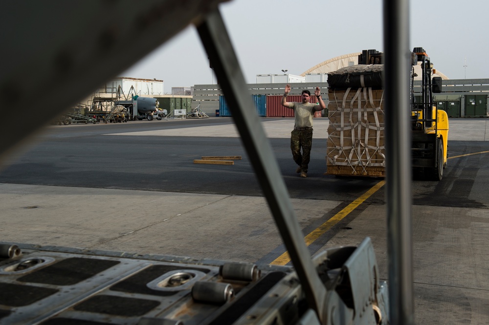 75th Expeditionary Airlift Squadron Conducts Air Drop