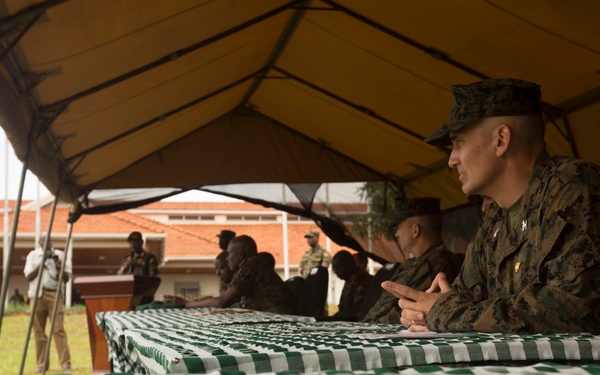 SPMAGTF-CR-AF Marines Attend Ugandan Logistics and Engineer Training Graduation