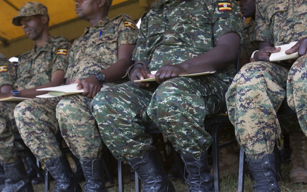 SPMAGTF-CR-AF Marines Attend Ugandan Logistics and Engineer Training Graduation
