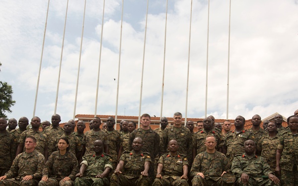 SPMAGTF-CR-AF Marines Attend Ugandan Logistics and Engineer Training Graduation