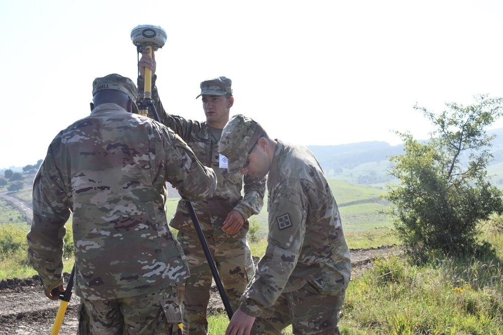 Surveyors operate at the Joint National Training Center