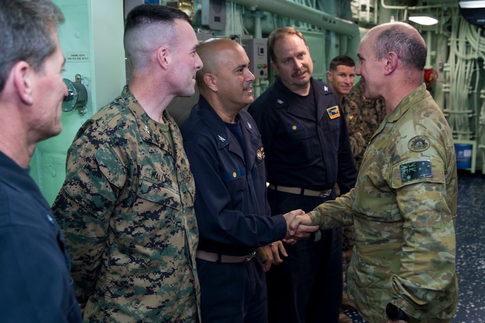 USS Bonhomme Richard Talisman Saber 17 Brigadier Field's visit