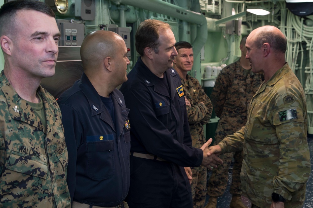USS Bonhomme Richard Talisman Saber 17 Brigadier Field's visit