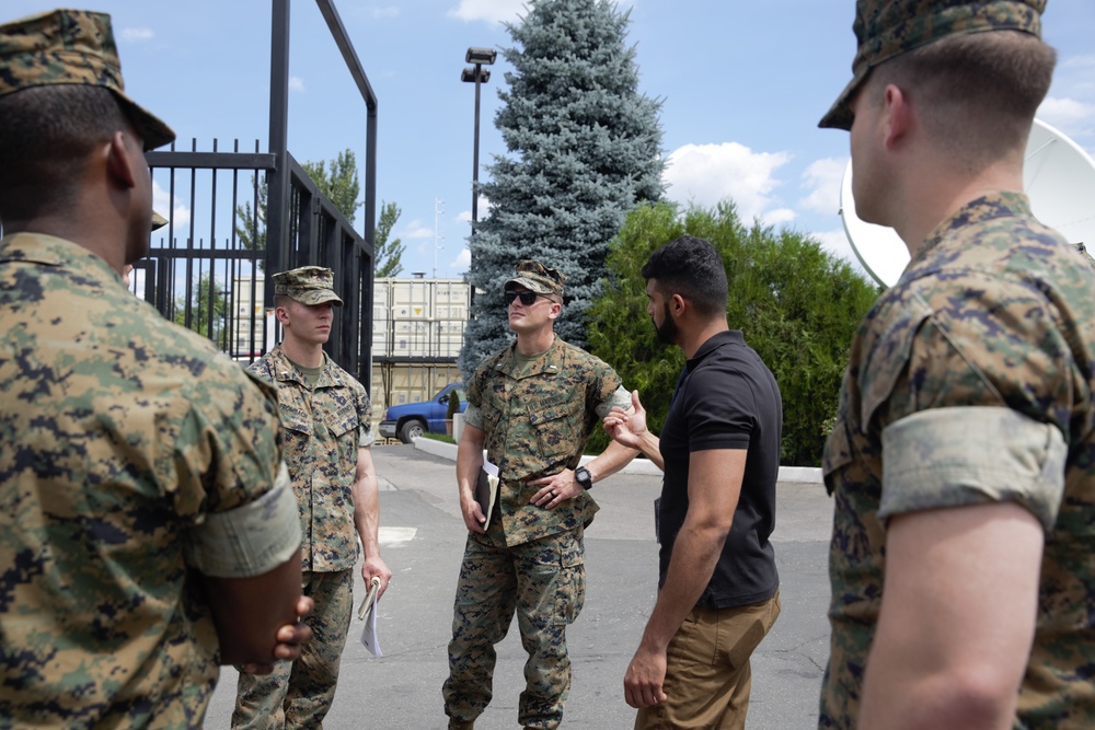 Marines participate in a Moldova Embassy reinforcement exercise