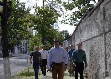 Marines participate in a Moldova Embassy reinforcement exercise