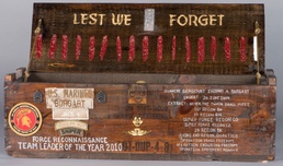 Artwork from “Battle Signs," a temporary exhibit coordinated by the art therapy program at Intrepid Spirit One, Fort Belvoir Community Hospital, installed at National Museum of Health and Medicine, July-Sept 2017